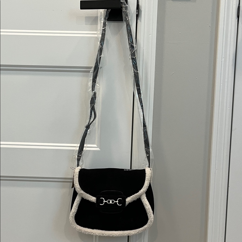 NWT Talbots Stylish Black and White Crossbody Bag